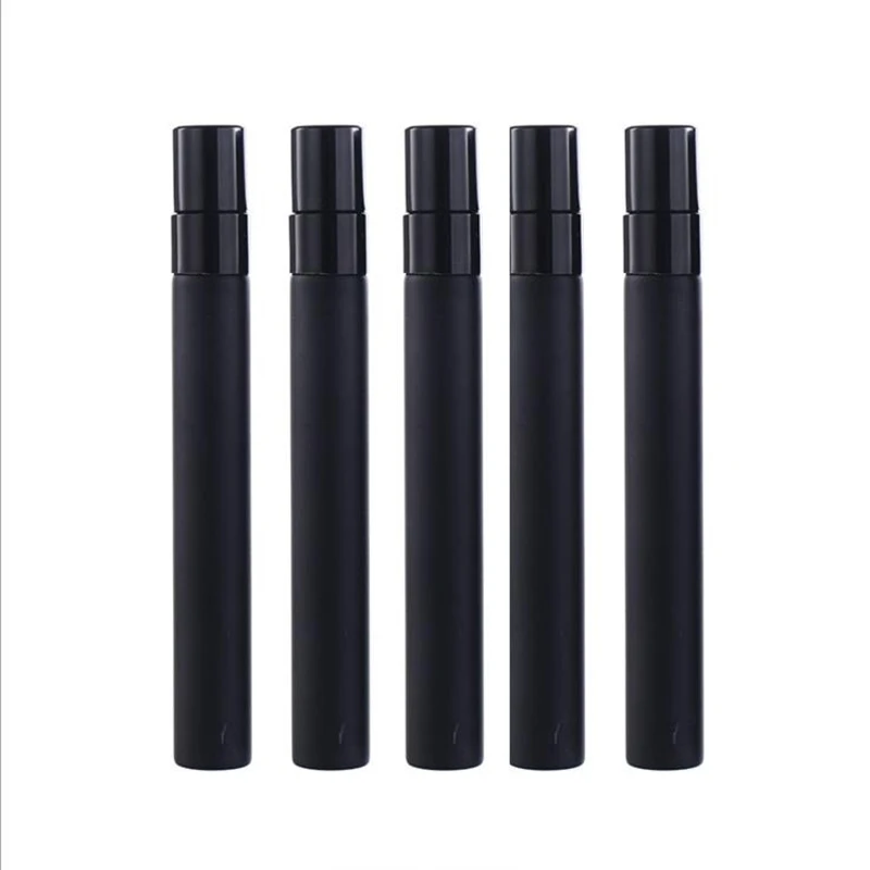 5pcs/10pcs 2ML 3ML 5ML 10ML Small Pocket Matte Black Color Atomizer Glass Perfume Mist Sprayer Glass Perfume Bottles