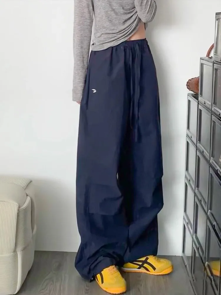 

Новые женские летние повседневные брюки с высокой талией, свободного кроя, с вышивкой, для работы, для невысоких, быстросохнущие, спортивные