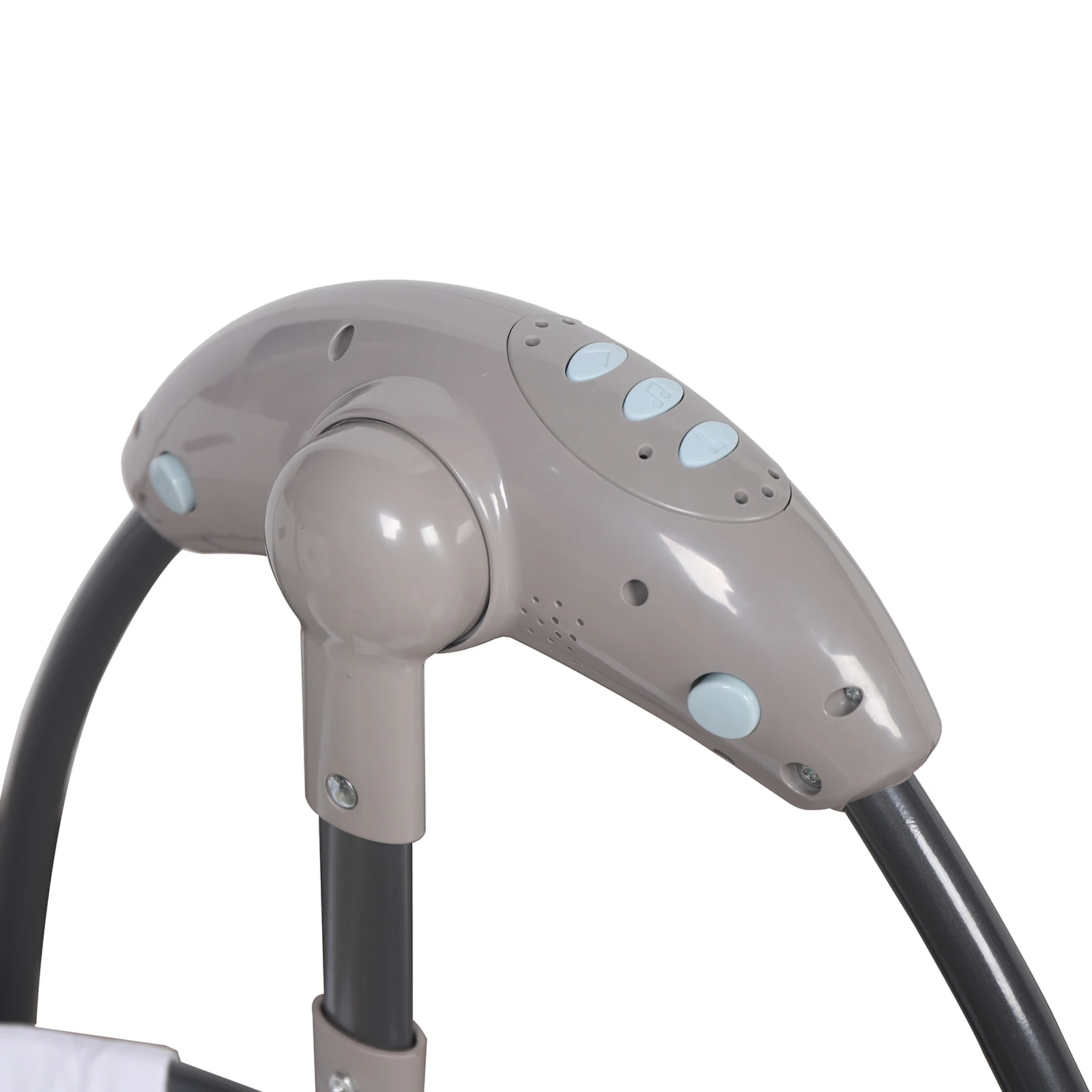 Tragbarer elektrischer Baby-Türsteher mit Fernbedienung automatische Schaukel intelligente Schaukel wiege 5-Gang-Dreimodi Schaukel (grau)