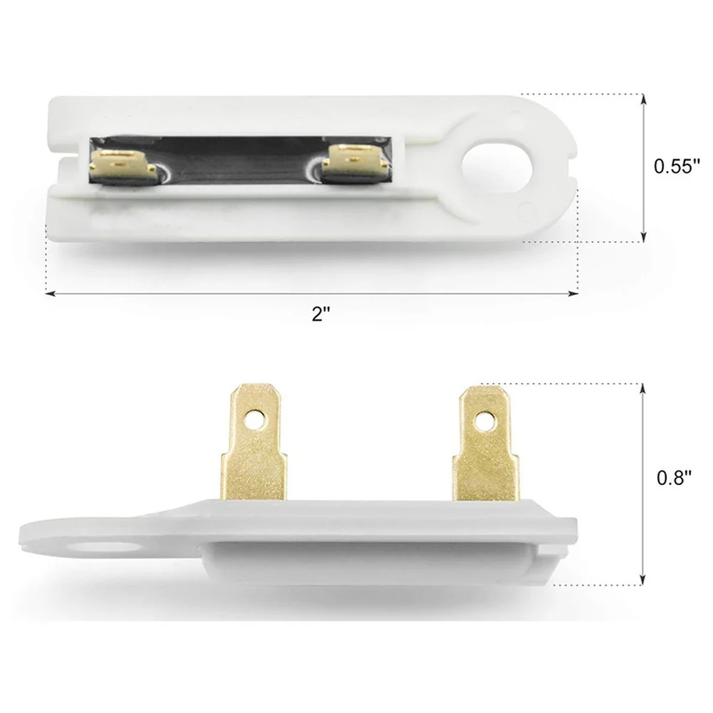 10Pcs 3392519 Dryer Thermal Fuse 196F Single Blow Limiter For Kenmore Dryer Heating Failure Fix White Plastic Replacement Part