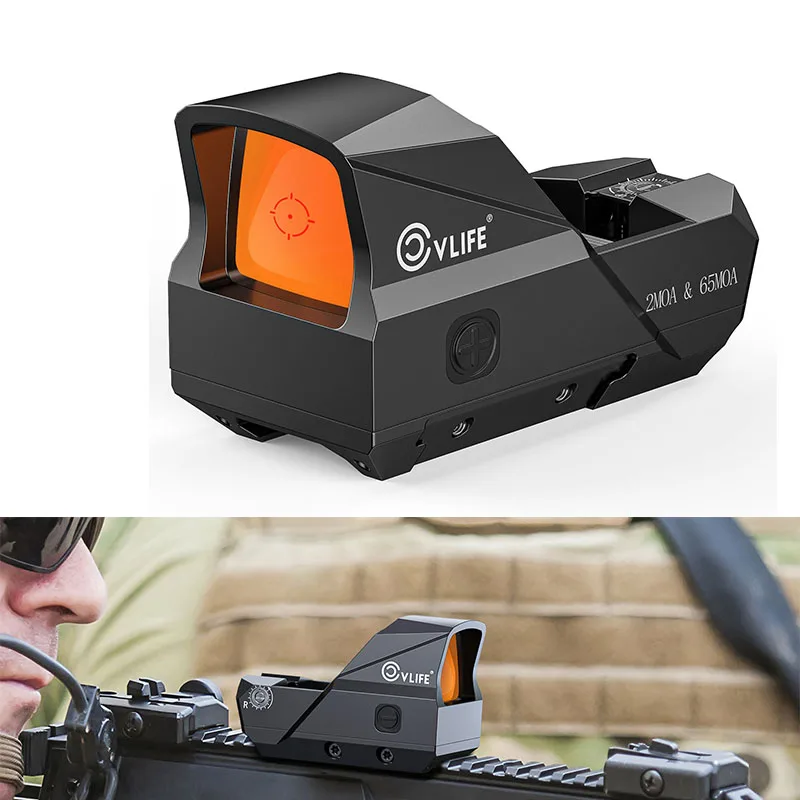 

CVLIFE Red Dot Scope Multi-Reticle 2 MOA Dot & 65 MOA Circle Reflex Sight with Motion Awake 10 Brightness for Picatinny Rail