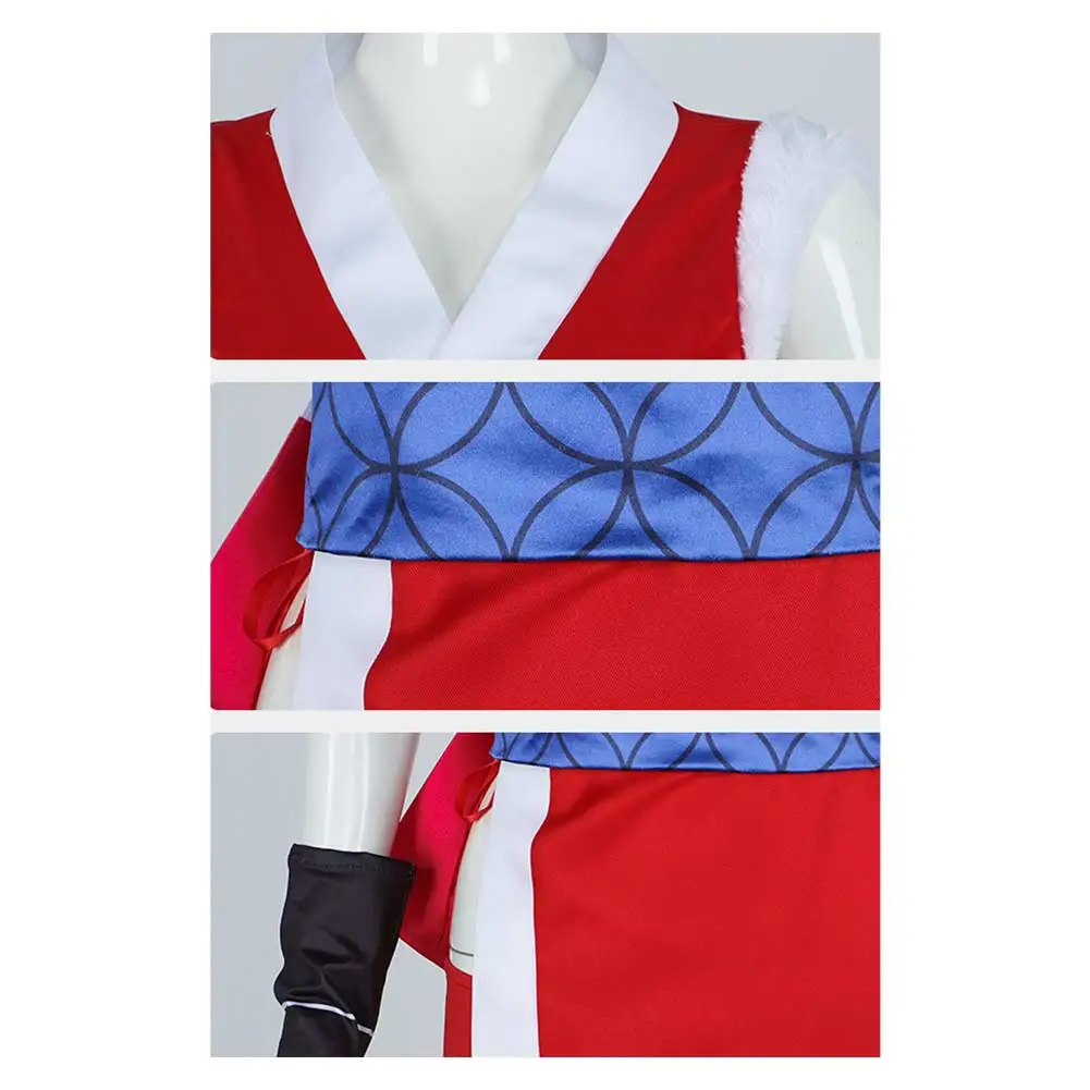 Fighter 6 Fantasia Cosplay Mai Shiranui Costume Adult Women Top Shorts Gloves Headband Outfits Halloween Carnival Disguise Suit - Image 4