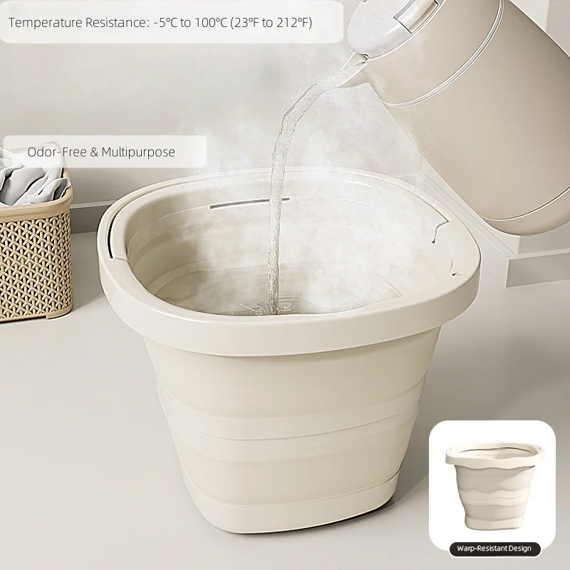 دلو غسيل السيارات القابل للطي - تصميم مسطح للغاية 5 سم (2 بوصة) - أداة تفصيل السيارة 10 لتر/5 لتر #4