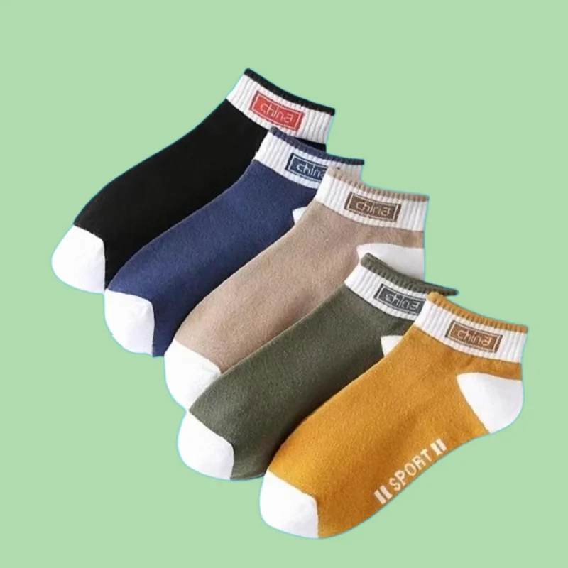 

5/10 Pairs Top Quality Deodorant Sweat-Absorbent Casual Short Socks Summer Thin Low-cut Shallow Invisible Boat Socks Men's Socks