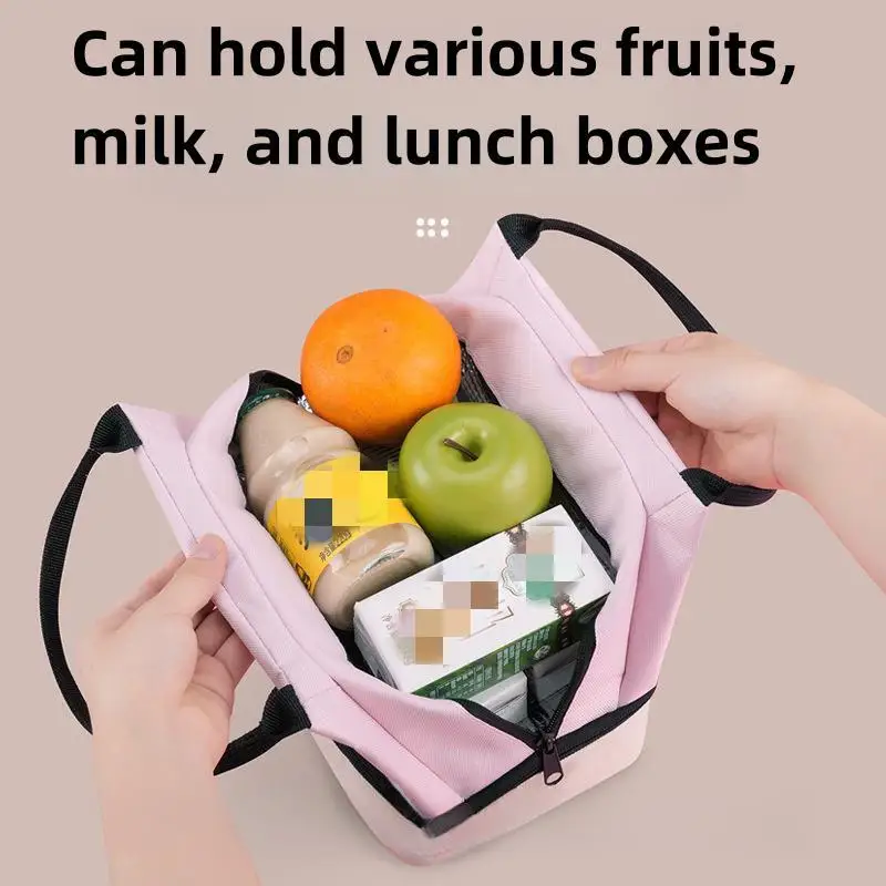 New Oxford Cloth Layered Lunch Bags Fashion Insulated Lunch Box Picnic Office Student Portable Lunch retain freshness Tote Bag