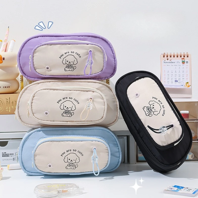 

Student Cute Pencil Case Stationery Storage bag School Office Supplies Large Capacity Multi Layer Storage Bag Lead Pencil Case