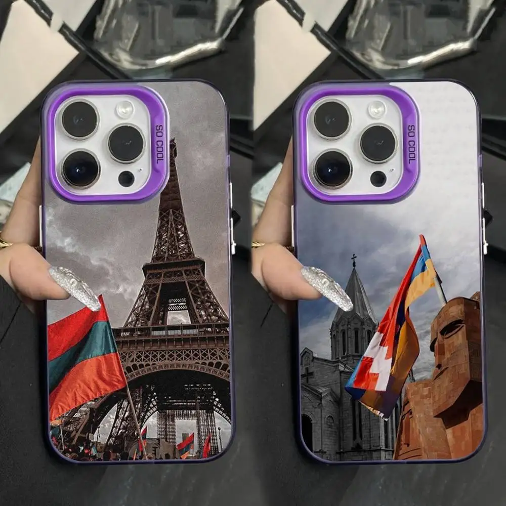 

Armenian Passport Art Phone Case For iPhone 16,15,14,17,13,12,11,XS,Mini,Pro,SE,MAX Purple Matte Silicone Cover