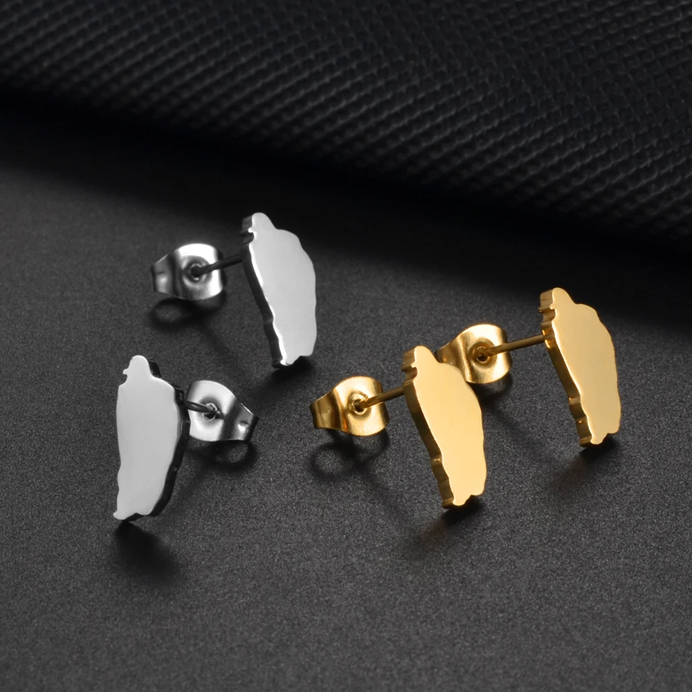 Серьги-гвоздики Anniyo (1,2 см) Dominica, карибские украшения из нержавеющей стали для женщин и девочек # 541162