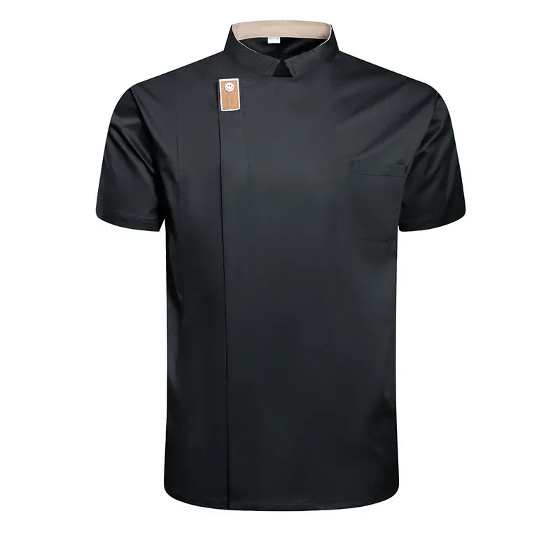 2025halloween Veste de Chef pour hommes et femmes, chemise de cuisinier à manches courtes, uniforme de serveur de boulangerie