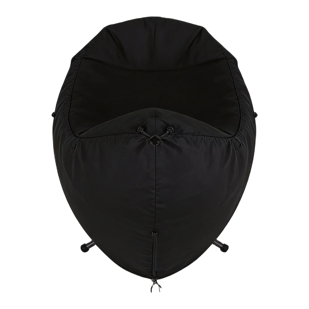 Patio Hanging Chair Cover with Waterproof Fabric Ventilation Panel and Buckle Straps to Secure Cover in Strong Winds