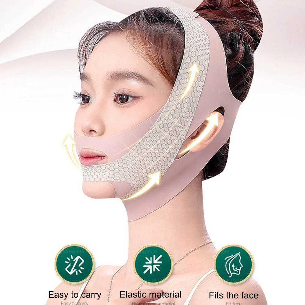 บางผ้าพันคอ Double Chin ลด Face Lifting เข็มขัด V Line Face Shaper ต่อต้านริ้วรอยผู้หญิง Skin Care เครื่องมือนวดหน้า