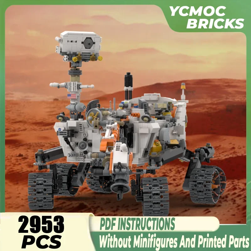 Moc Building Blocks Space Exploration Mars Rover Model Technical Bricks Aviation Collection DIY Assembly Toys Kids Gifts