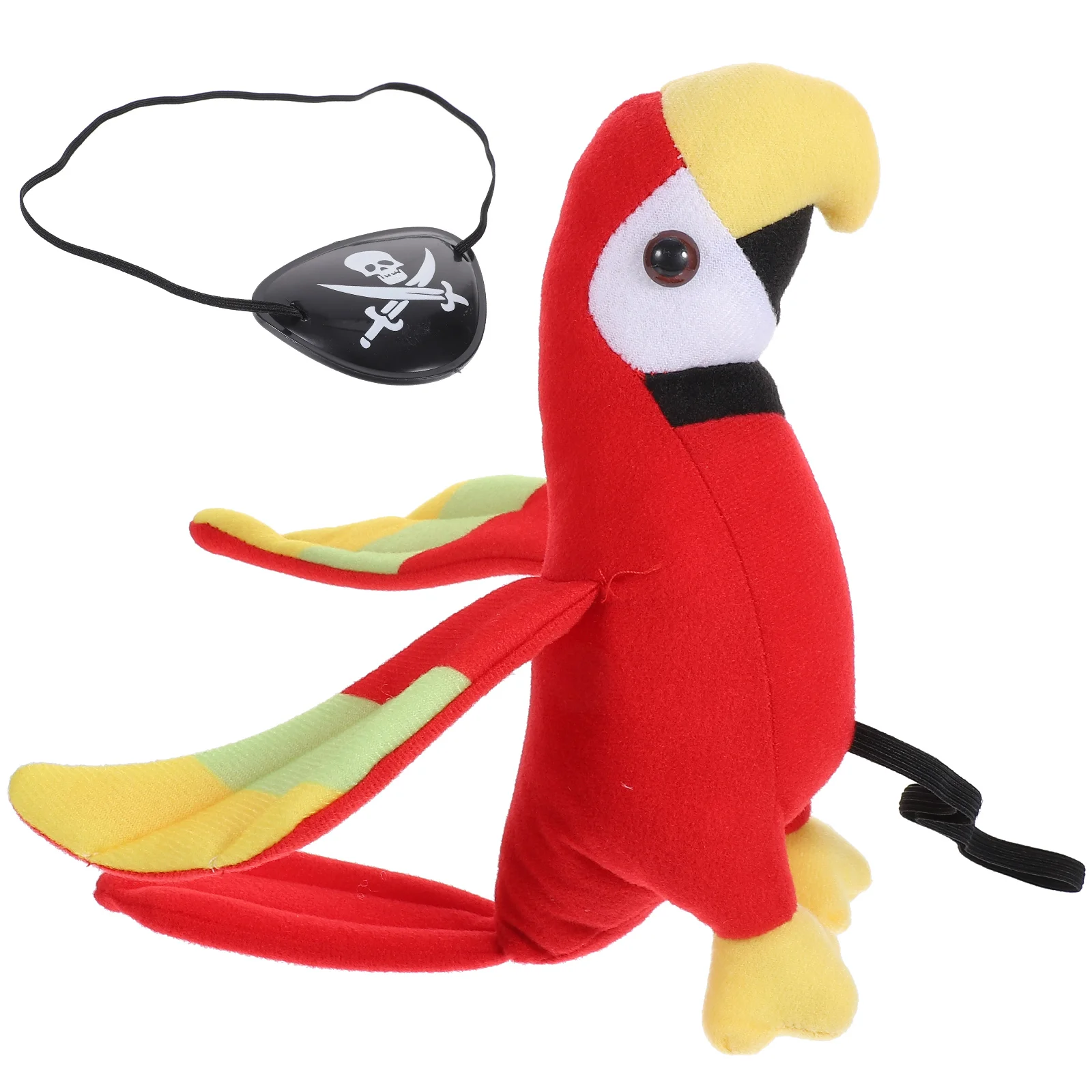 Halloween Masks Stuffed Parrot Artificial Models On Shoulder Pirate Cosplay Accessories Plush Toy Props Man