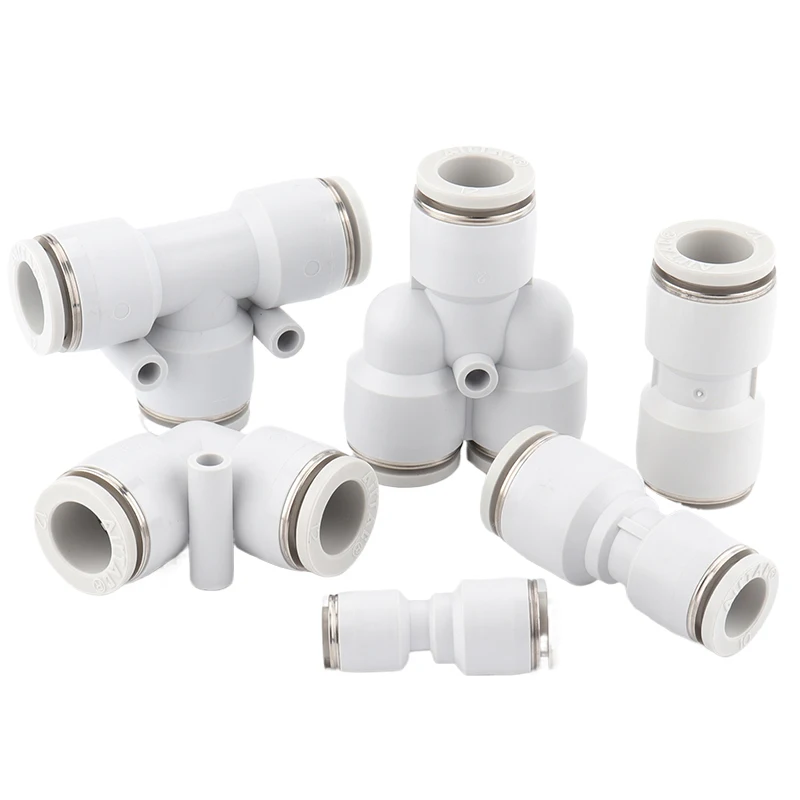 AirTAC PEG/PEW/PYW/PZG/PHDK Pneumatic Reducing Tee Fitting Push To Connect Air Tube Fitting 4/6/8/10/12mm