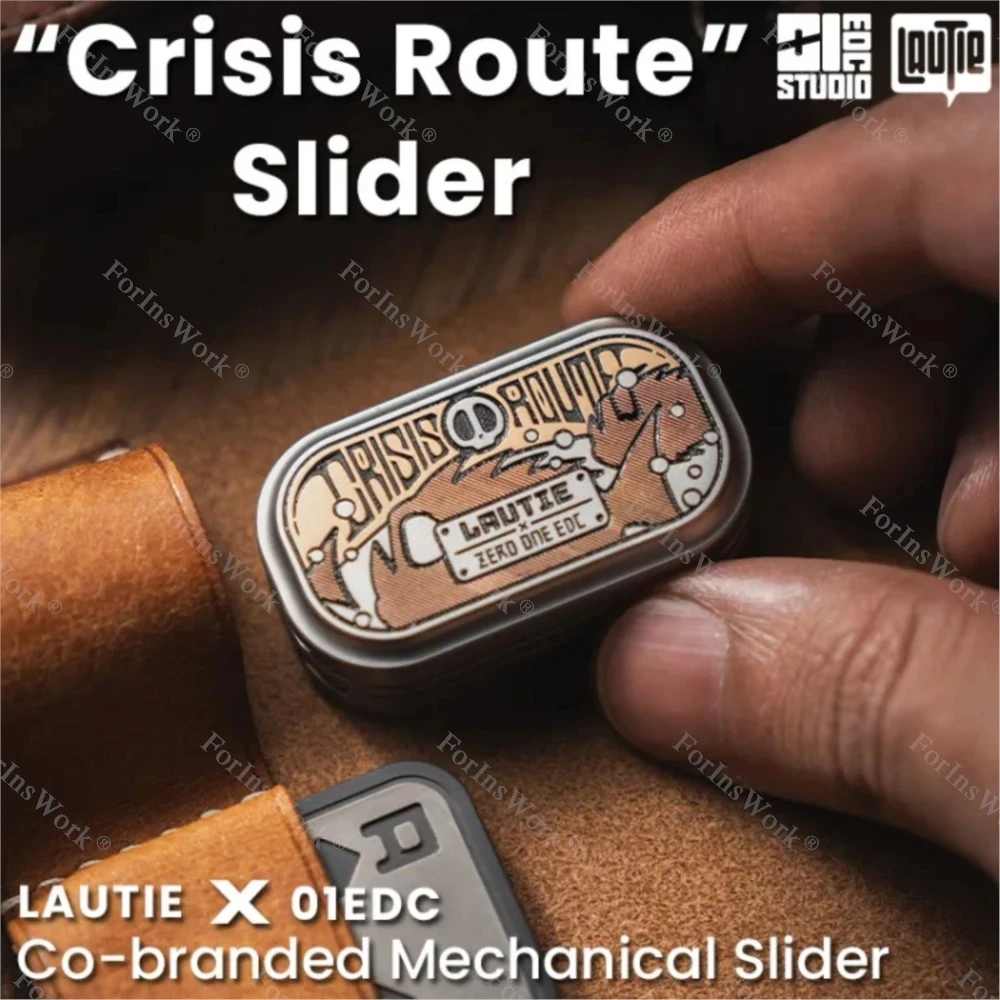 Stock 01EDC & LAUTIE Crisis Route Mechanical Push Sluder Metal Toy Fingertip Anxiety Toy Limited To 500pcs