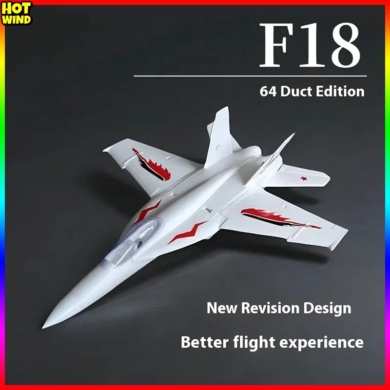 ประกอบ DIY เครื่องบินรุ่น FIXED Wing F18 Super 64 มม.Culvert EPO Jet ผู้ใหญ่ประกอบรีโมทคอนโทรล COMBAT เครื่องบิน RC เครื่องบิน