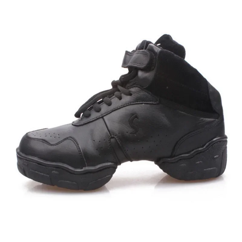 Chaussures de danse de sport en cuir véritable, semelle souple, respirantes, montantes, Jazz, Salsa, baskets de danse modernes pour femmes et hommes, taille 36-45 # 1 # W.