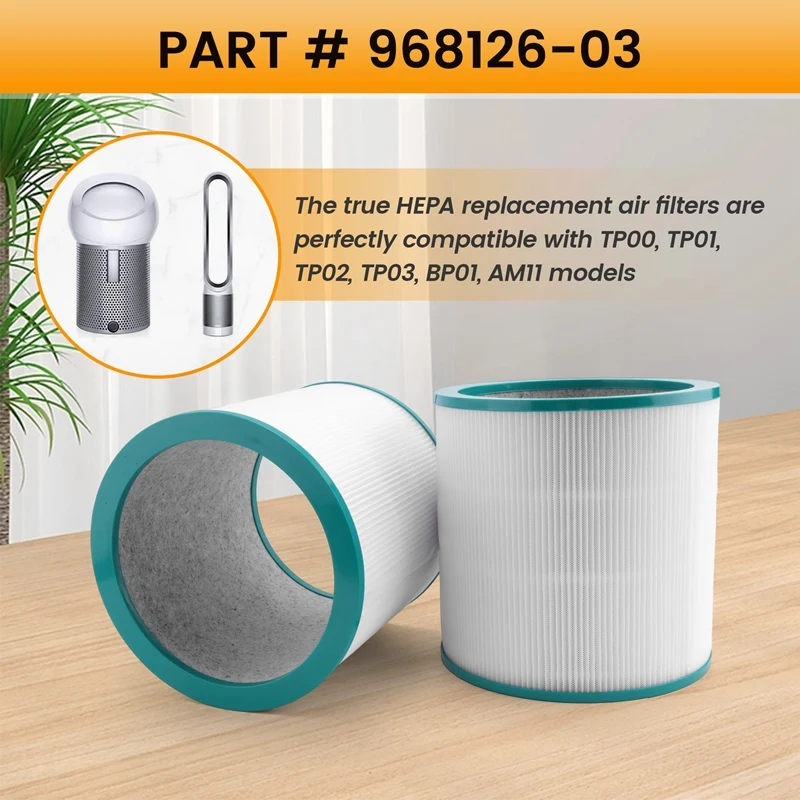 X17A 2025 NEW-2 عبوة من فلتر HEPA للهواء البديل لـ Dyson TP00/TP02/TP03/AM11، منقي الطاقة لـ Dyson Pure Cool Link