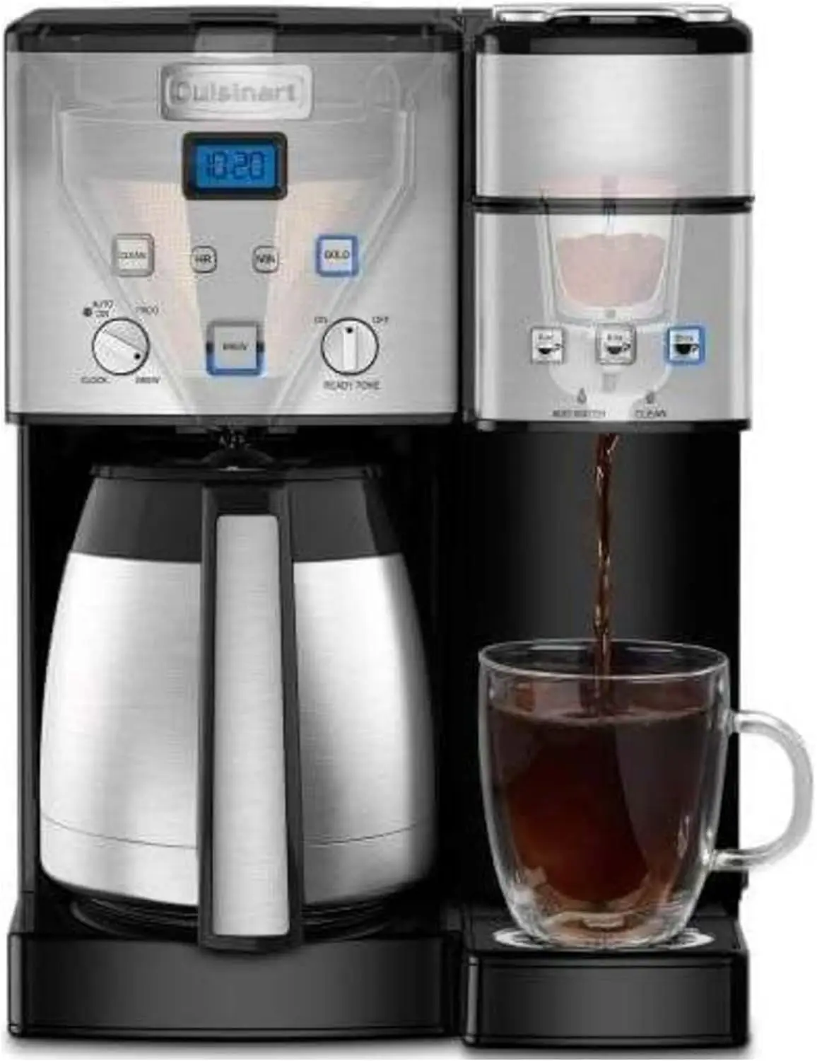 Cuisinart SS-20P1 Coffee Center 10-Cup Thermal Coffeemaker and Single-Serve Brewer, Stainless Steel