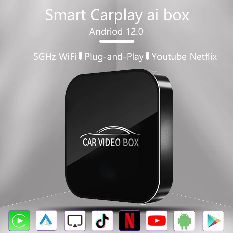 Android 12 CarPlay Smart Ai Box Android Wireless CarPlay Android Car Adapter AutoConnect For Netflix For YouTube SmartTV