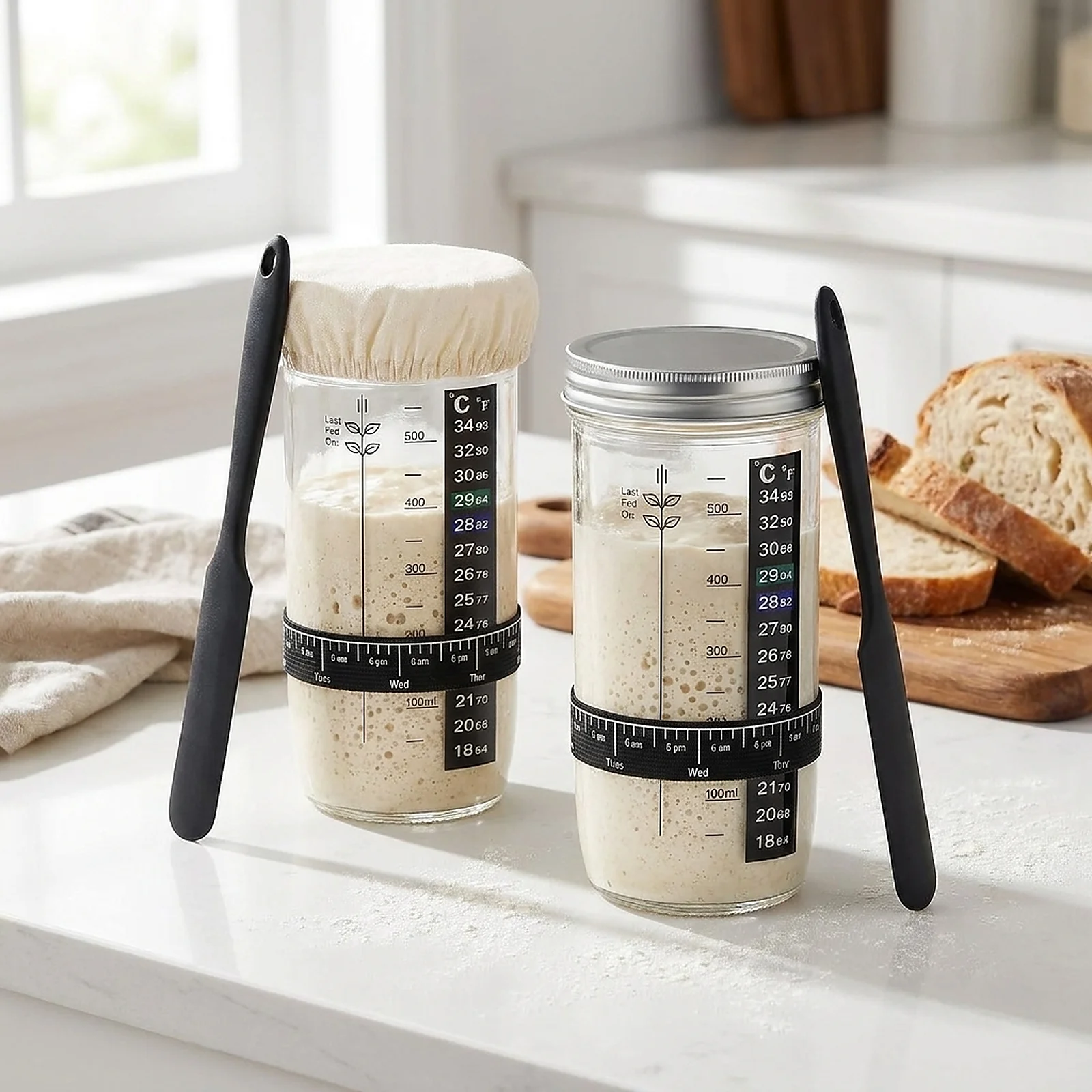 Baby Food Tracker - Kit de Potes de Vidro Zoyiancy
