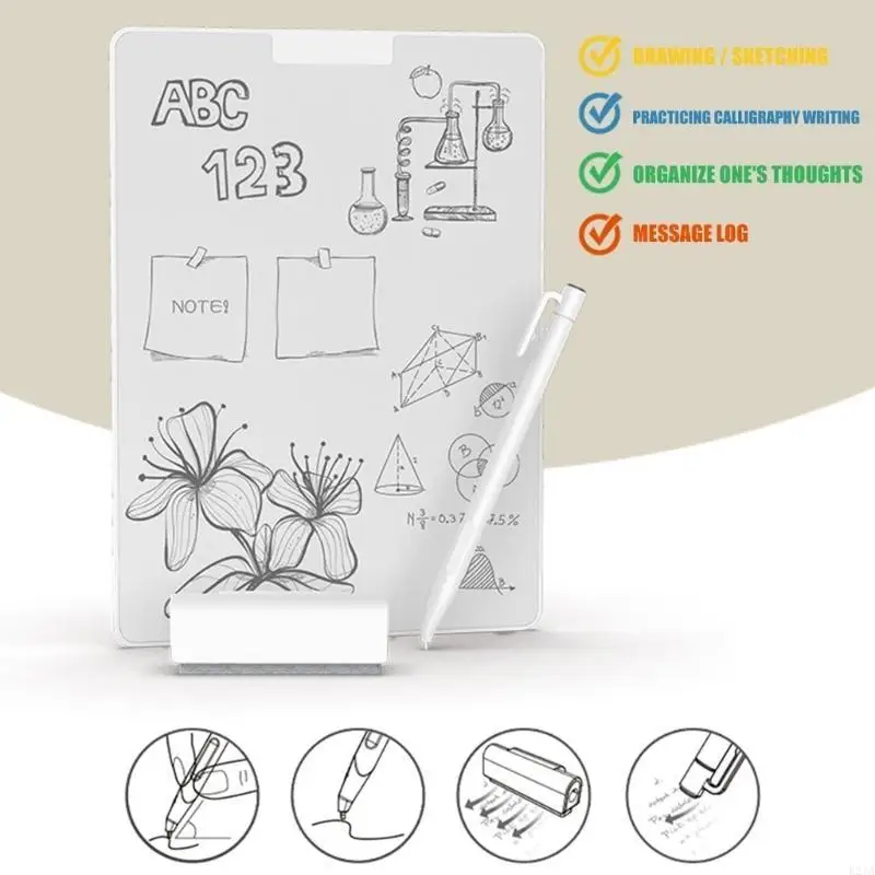 10Inch Drawing Board Reusable Writing Board Erasable Surfaces for Drawing and Sketching Multifunction Gift