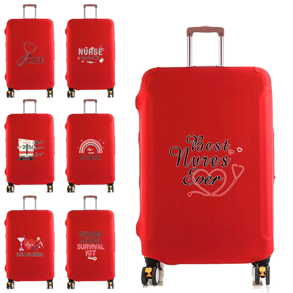 Travel Suitcase Elastic Dust Cases Luggage Protective Cover  for 18-28 Inches Nurse Pattern Trolley Case Travel Accessories