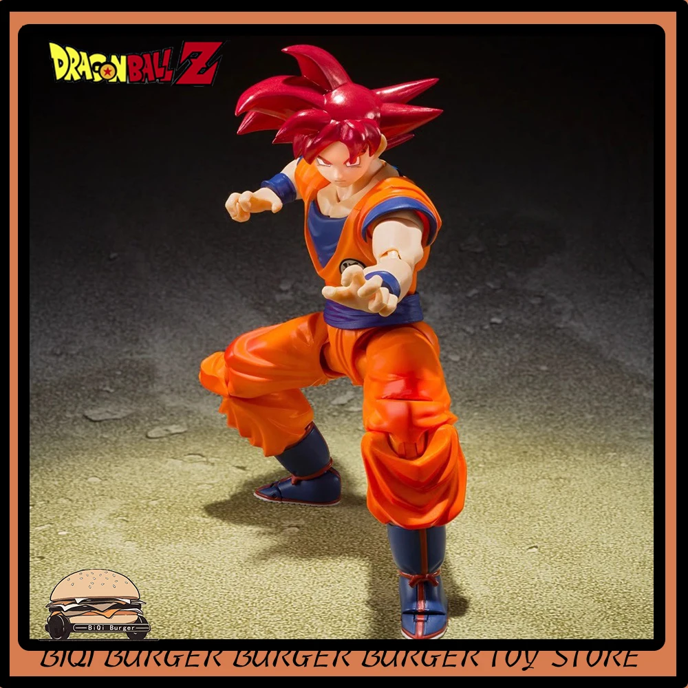 

Original 15cm Dragonball Figurine Kakarott Anime Figures Son Gokuo Super Saiyan God Red Hair Goku Gk Model Room Decoration Toys