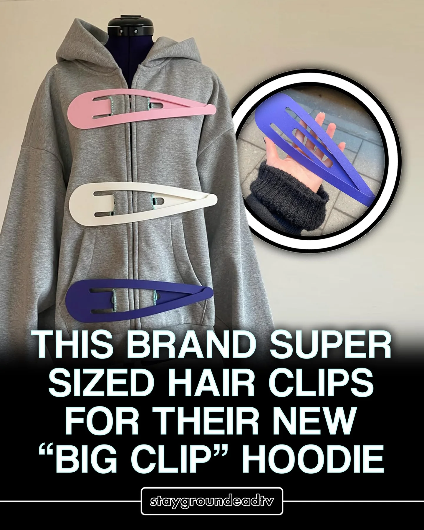 

Y2k Big Clip Designed Hoodies Women Sweetheart Hairpin Cardigan Coat Zip Up Hoodie Grunge Sweatshirt Goth Harajuku Women Clothes