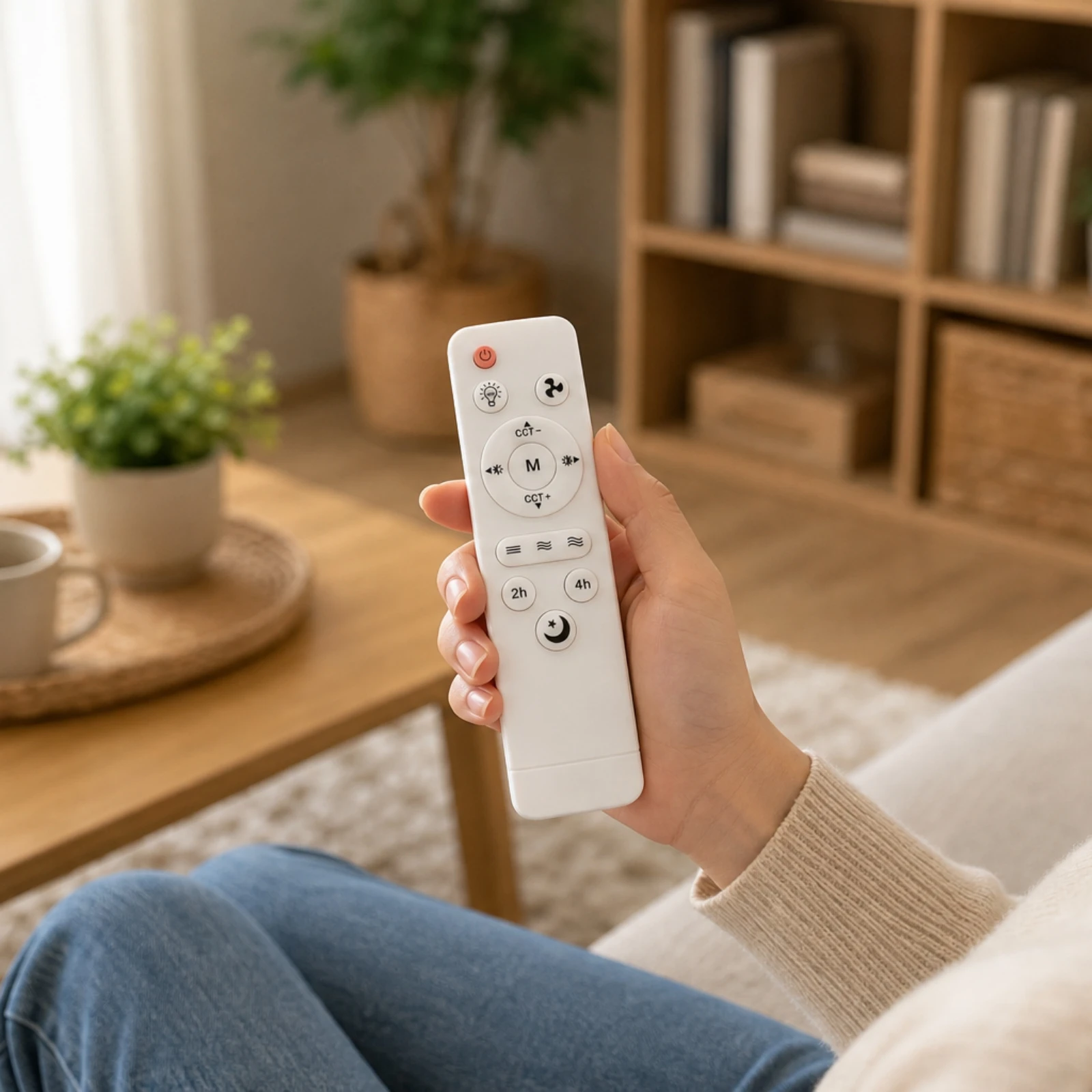Overhead Fan Remote Control Timing Fan Light Remote Dimmable for Living Room, Bedroom