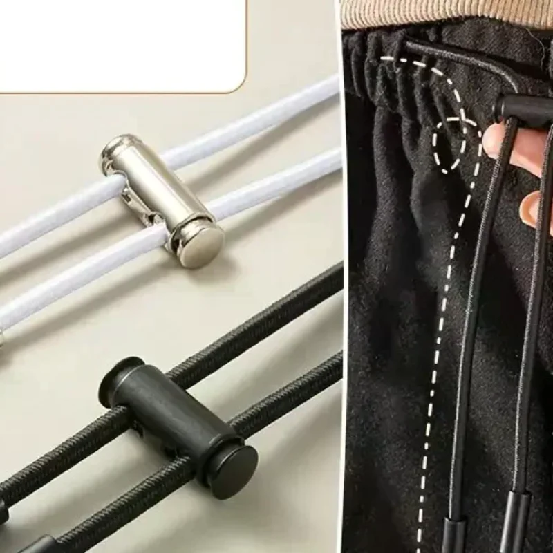 2M Strong Elastic Band Sweatpants Waist Drawstring Strap With Threading Device ,Cord Lock Stopper DIY Sewing Band Accessories