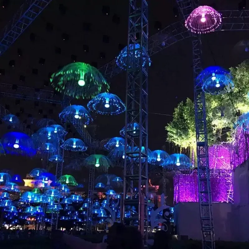 Outdoor waterproof suspended ceiling fiber optic lamp jellyfish lamp