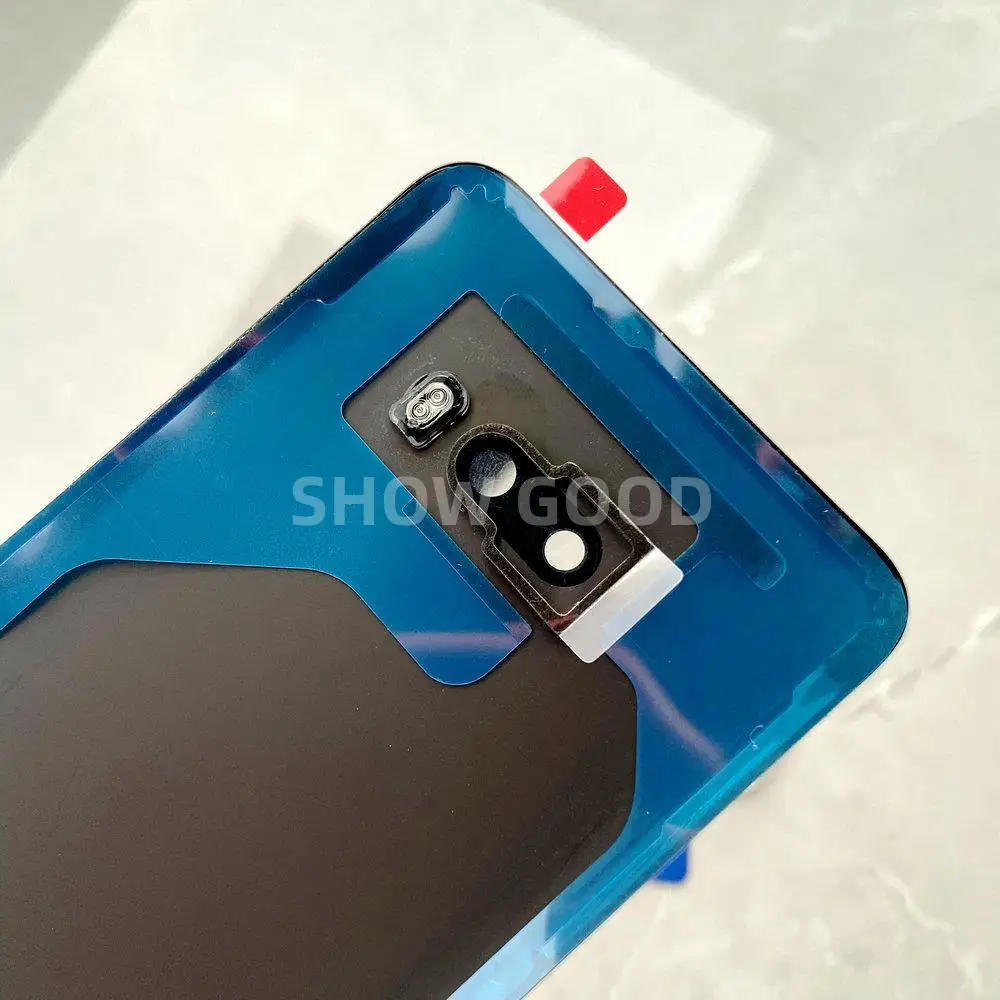 Back Battery Cover Rear Door Panel Housing Case For LG G8X V50S Battery Cover with Camera Lens Flashlight Replacement Part