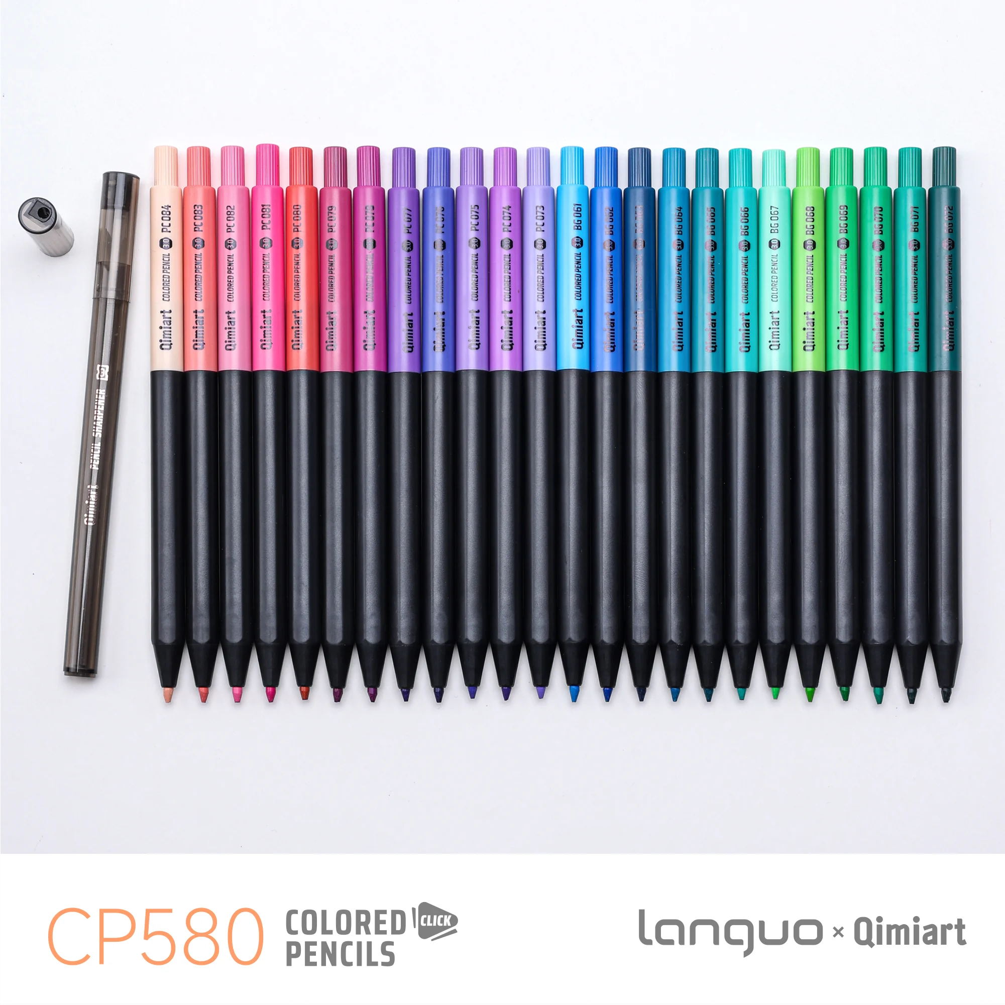 Languo 96/12 Farben Klick-Buntstifte Weiche Ölbasis 3,0mm Druckbleistifte für Kinder Büro Schule Kunstbedarf Schreibwaren – Detail 13