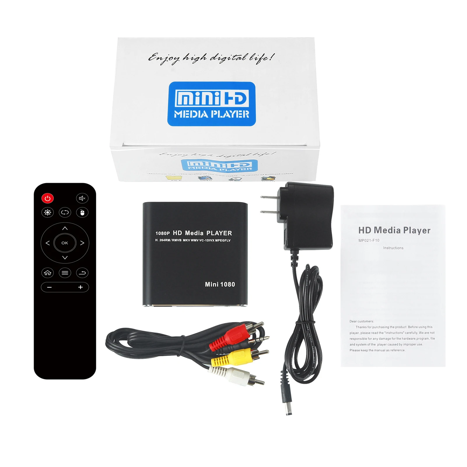 

HD 1080P Mini Media Player For Car Center U Disk MultiMedia Player With Car Charger IR Extender Support MMC SD Card Play