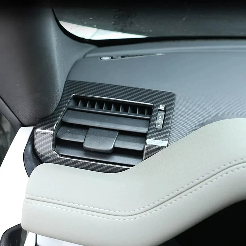 

For Land Rover Defender 2020-2024 ABS Carbon Fiber Car Center Control Air Outlet Front Vent Frame Cover Decorative Accessories