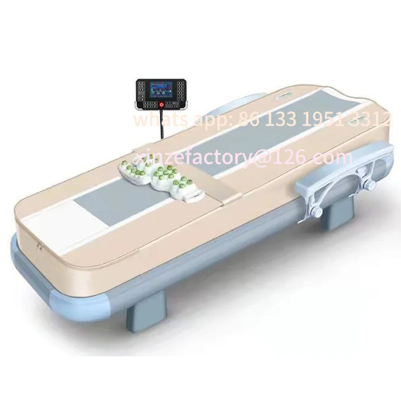 

4D jade voice-activated warm multi-functional physiotherapy bed health care jade massage bed electric cervical and lumbar body b