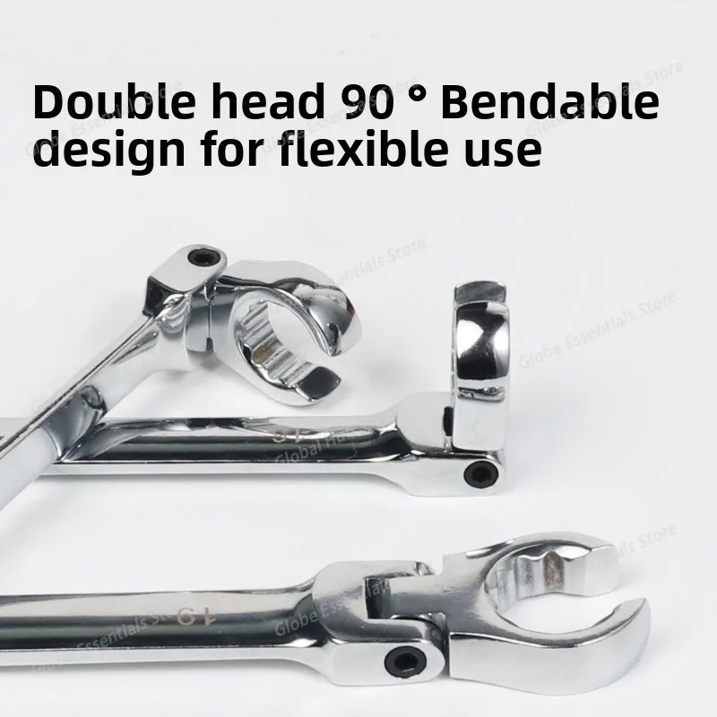 

6 шт. регулируемых ключей для масляных труб с двойной головкой, открытый ключ 9-17 мм, метрическая спецификация, набор портативных ручных ключей