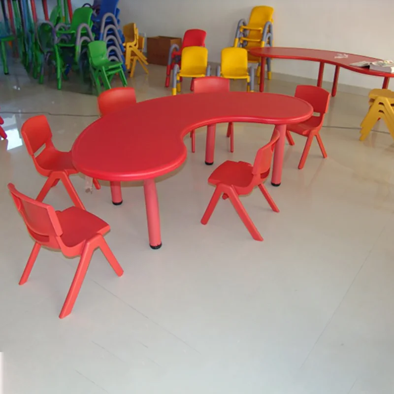 Plastic Children Tables Home Writing Tables Kindergarten Early Education Game Desk Children Eating Lift Table Children Furniture