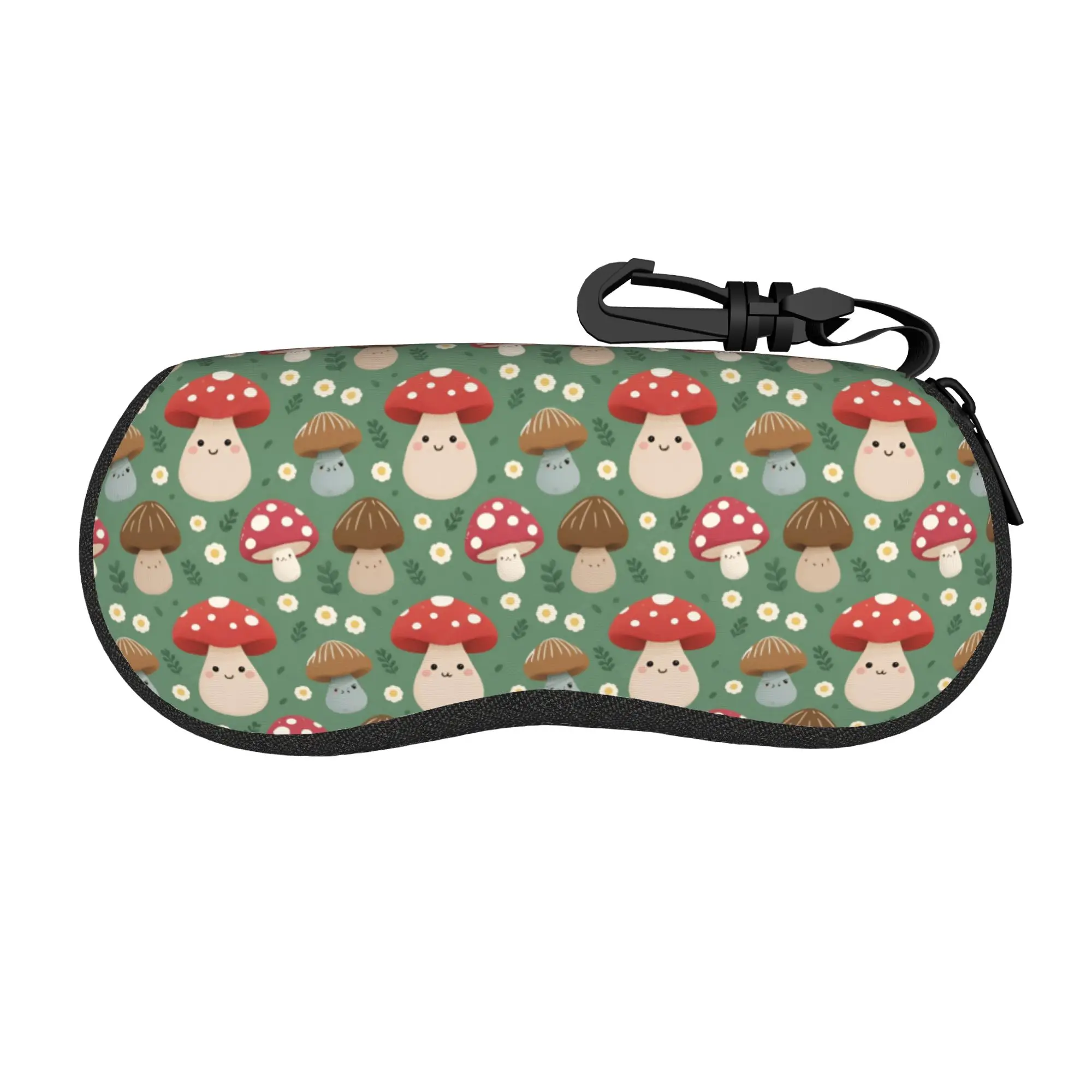 Cute Mushroom Amanita Muscaria Merch Glasses Case for Women Fashion Accessories  Reading Box Anti-Pressure Eyeglasses Box