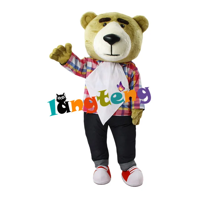 1316 Funny Cartoon Halloween Cosplay Party Brown Bear Mascots Apparel Christmas Costuming