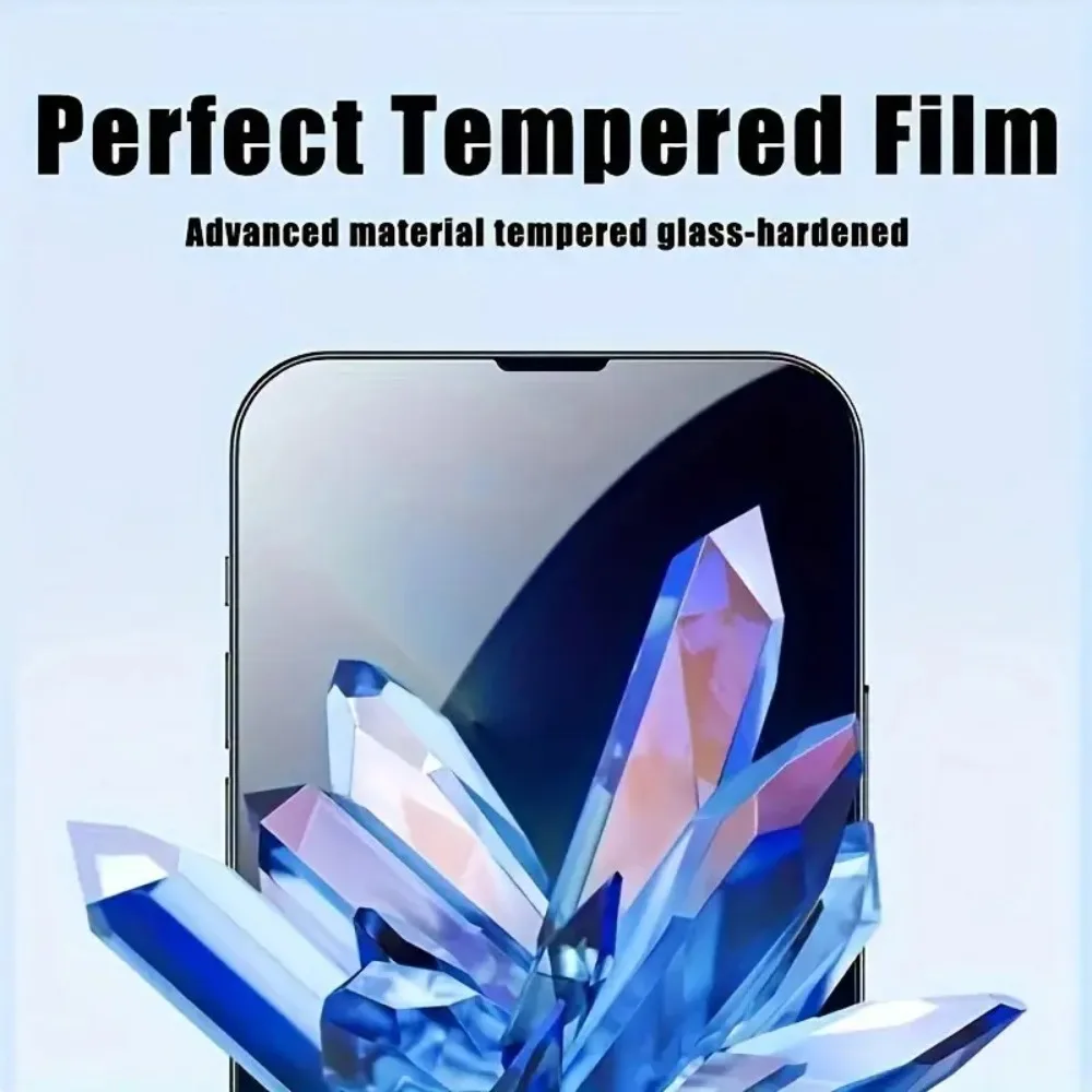 2 قطعة غطاء كامل الزجاج المقسى حامي الشاشة آيفون 17 16 15 14 13 12 11 برو ماكس برو 16E 7 8Plus XR XS 9H صلابة الزجاج