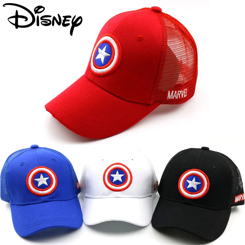 

Disney Anime Cartoon Captain Children Hip Hop Sun Hats America Hat for Kids Boy Girl Autumn Baby Baseball Cap Kids Snapback Caps