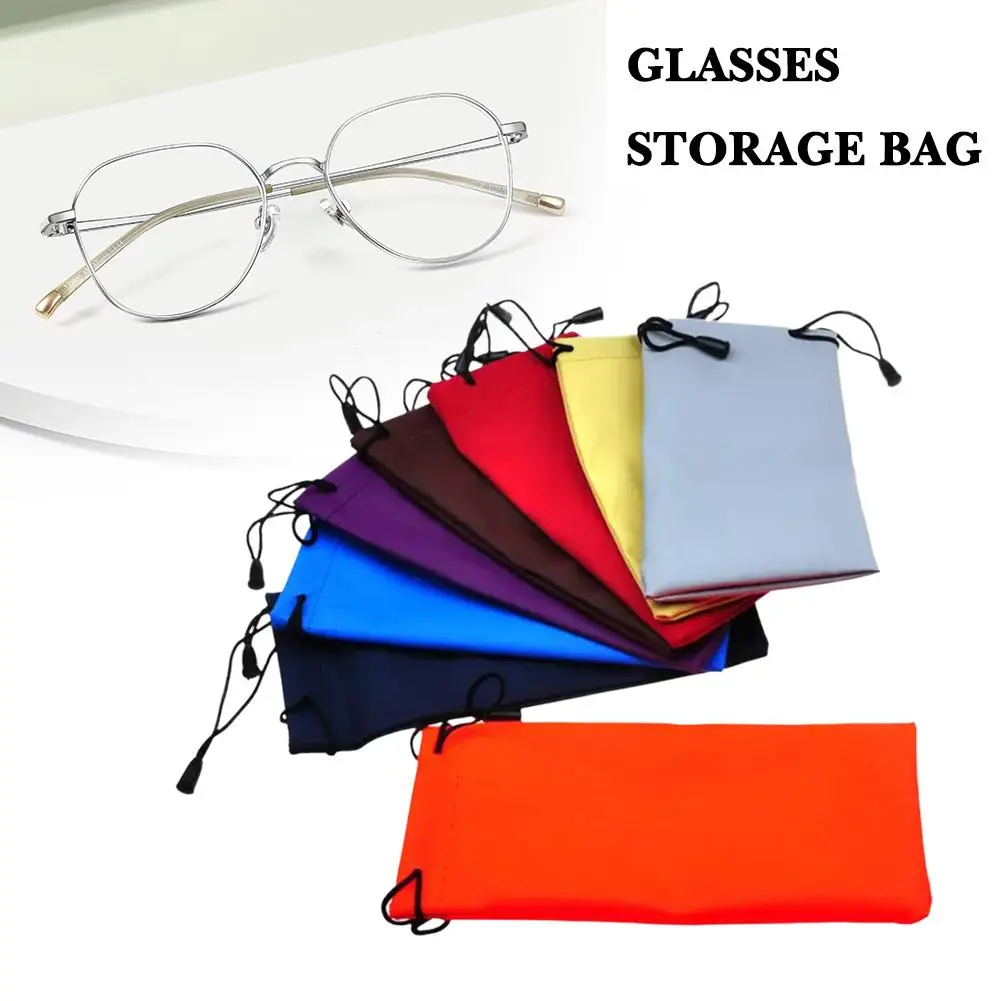 Glasses Soft Cloth Bags Sunglasses Bags Solid Color Eyewear Myopia Accessories Glasses Bags Case Pouch Drawstring Customize A9D3