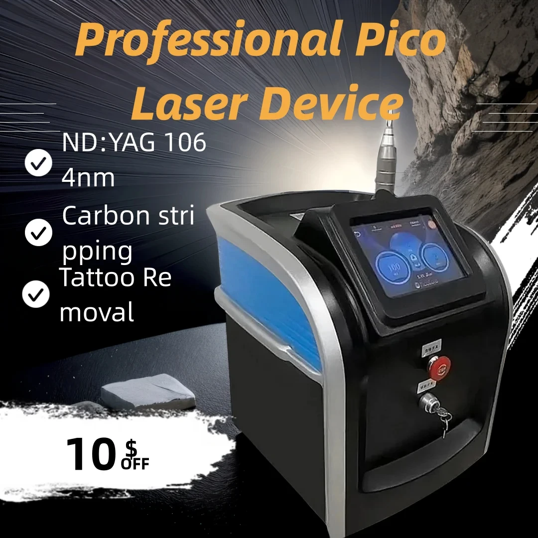 Picoway Picosecond Laser Tattoo Removal Machine 4 Probe Color Tattoo Removal Black Doll Skin Rejuvenation Laser Beauty Equipment