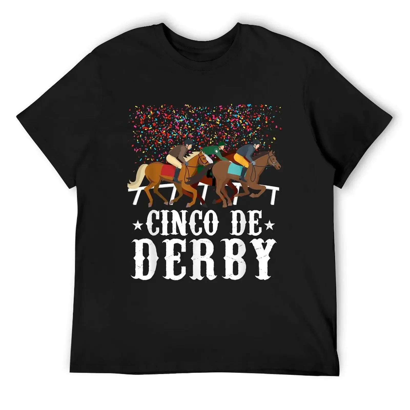 

Cinco De Derby Kentucky Horse Race TShirt Funny Mexican T-Shirt summer 2025 blue lock t shirt men 100℅ cotton