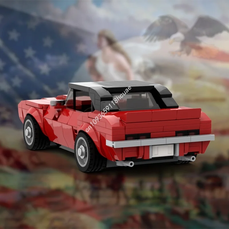 301 elementów MOC Chevrolet Camaro SS Model Miejski Klocki Konstrukcyjne Prezent na Boże Narodzenie Architektura Kreatywna Zabawka Edukacyjna Klocki dla Dzieci