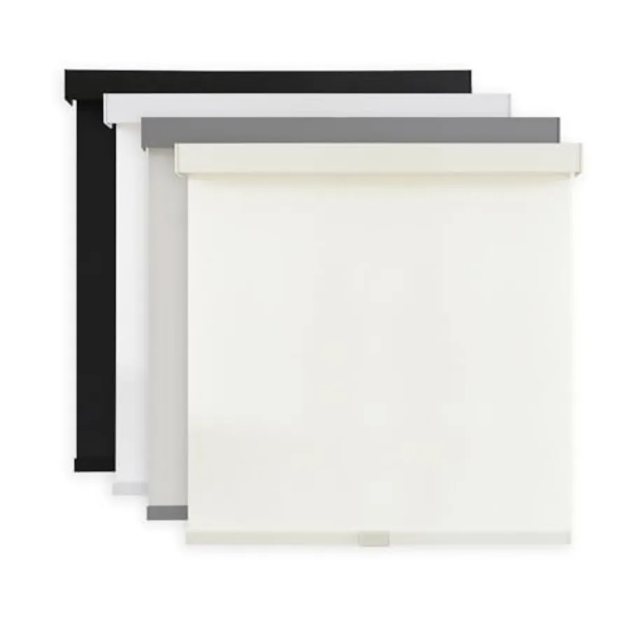

Light Filtering Roller Shades Cordless Blinds for Windows 1% Openness Free-Stop Shades with Valance Thermal Insulated Fabric UV