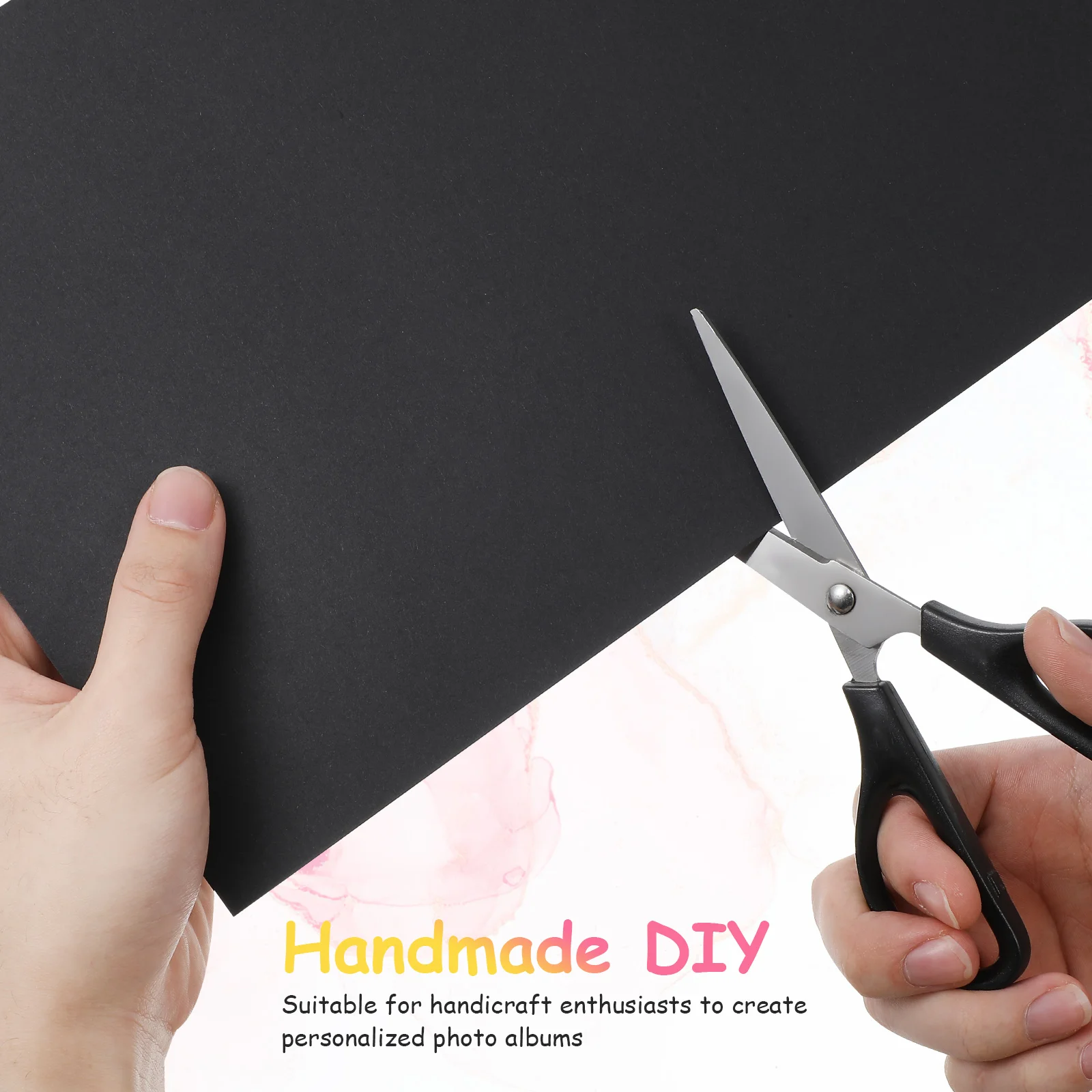 25Pcs Craft Paper Sheets Vintage Cardstock Scrapbook Invitations DIY Projects Gel Pens Markers Compatible Black Cardboard Sheets