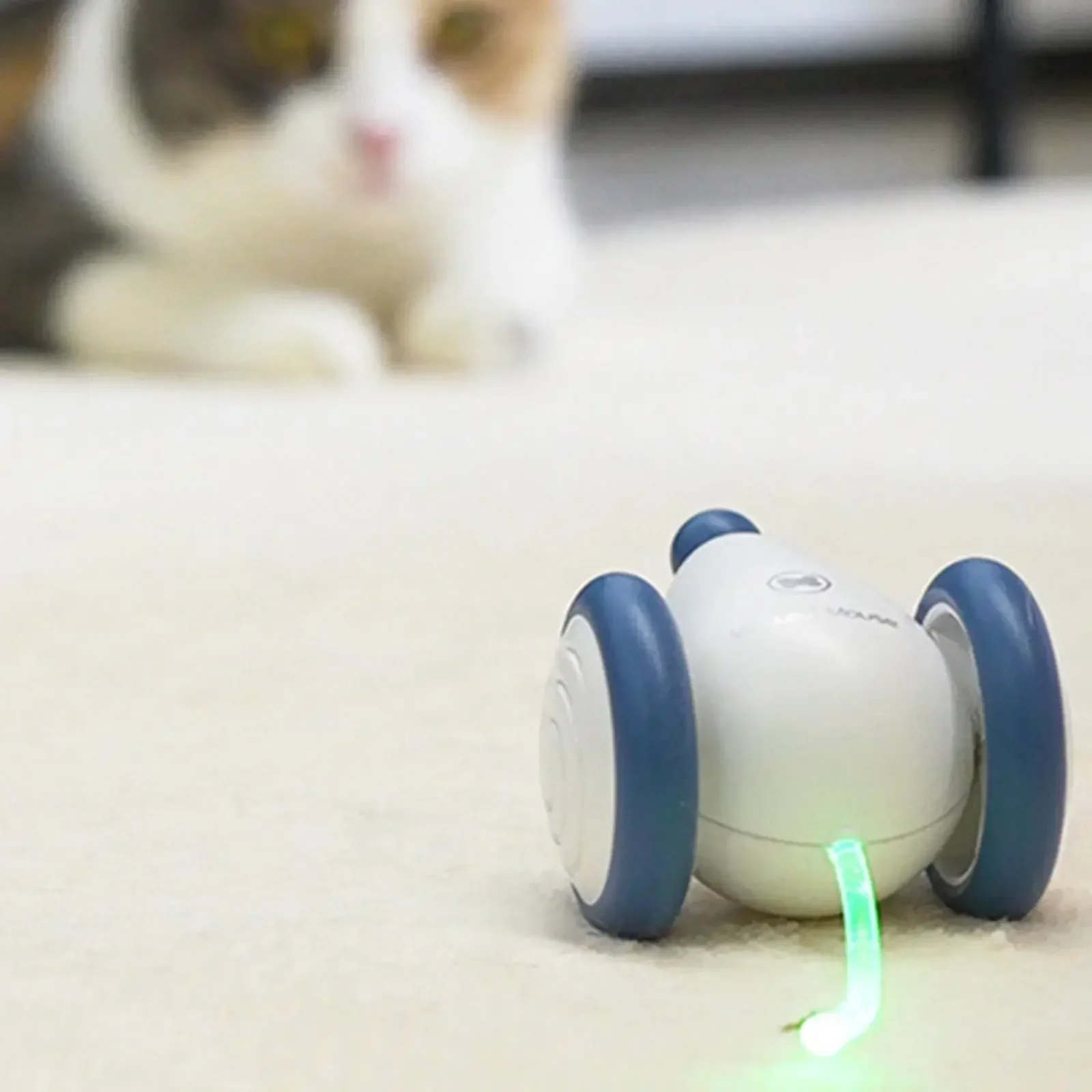 Automatic Interactive Cat Toys Mouse Kittens Play Ball Electronic Rat Cats Indoor Toys with LED Light Tail Smart Cat Hunting Toy